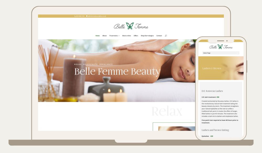 Belle-femme-salon-website-design