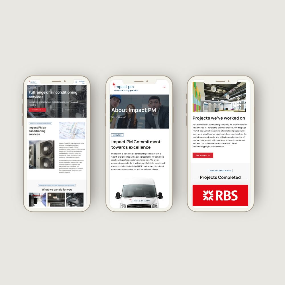 Air conditioning website design
