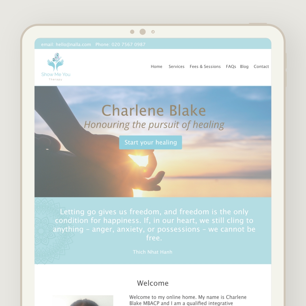 Therapy website design