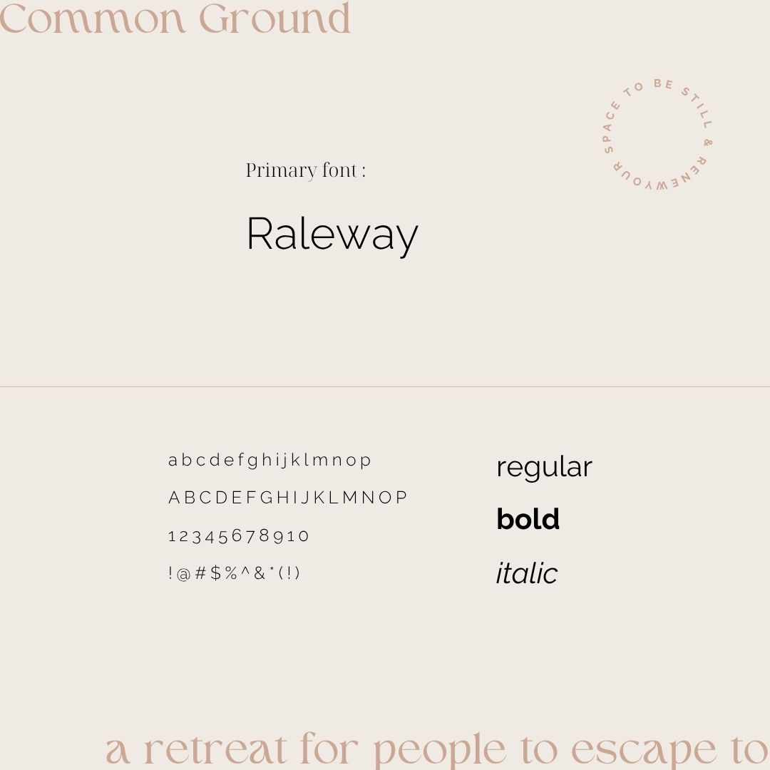 wellness retreat typography