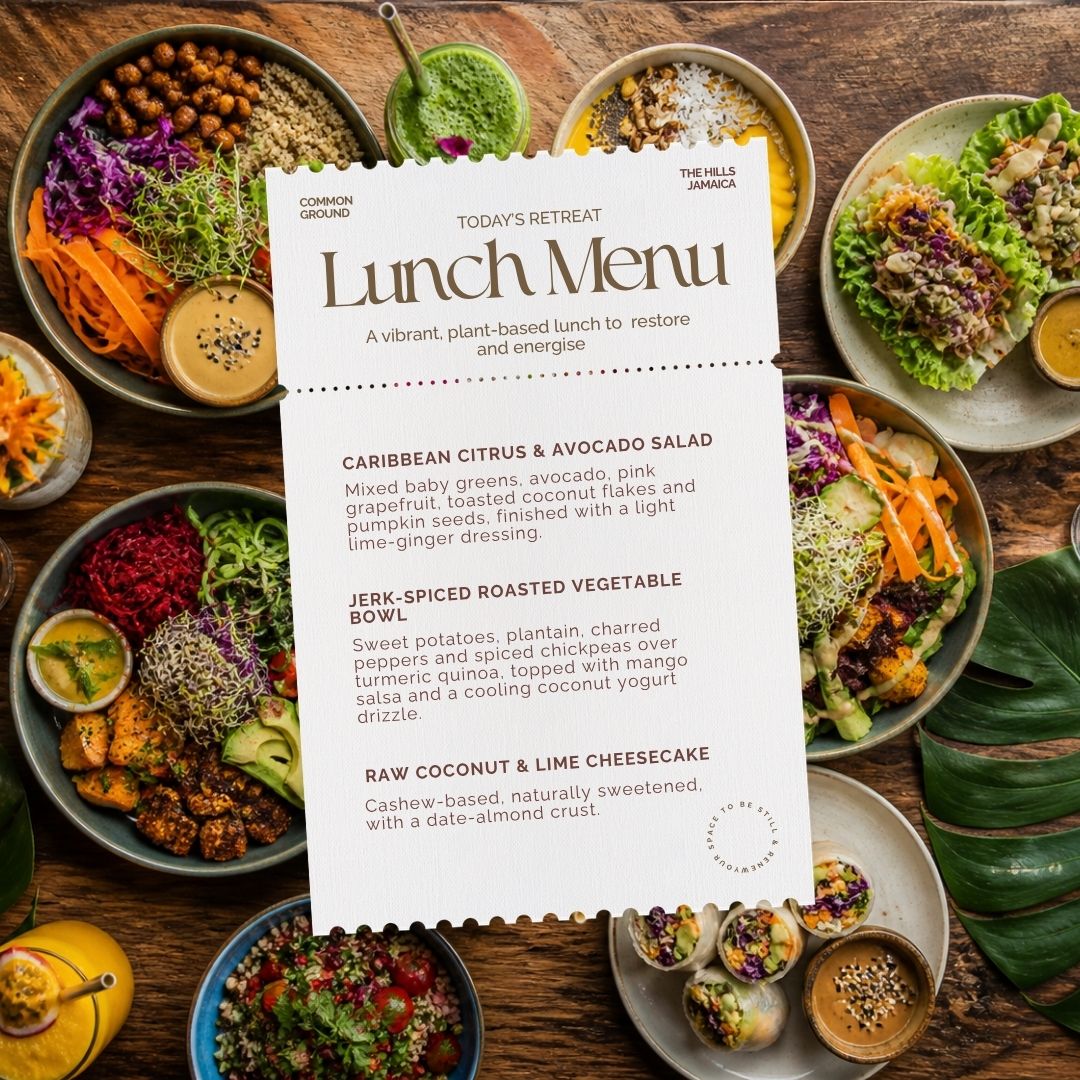 Wellness retreat menu