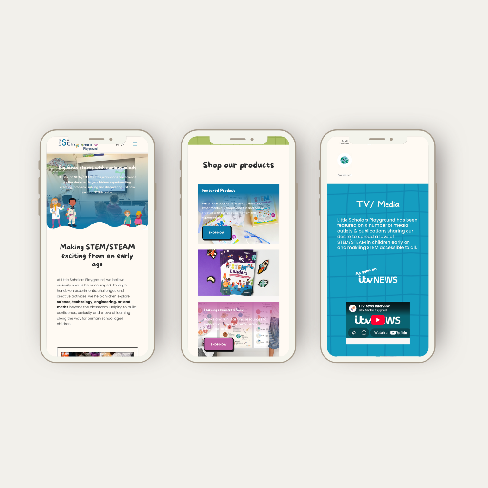 Children's brand mobile design