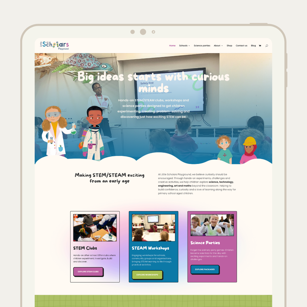 Children's brand website design