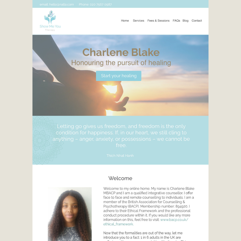 Website before