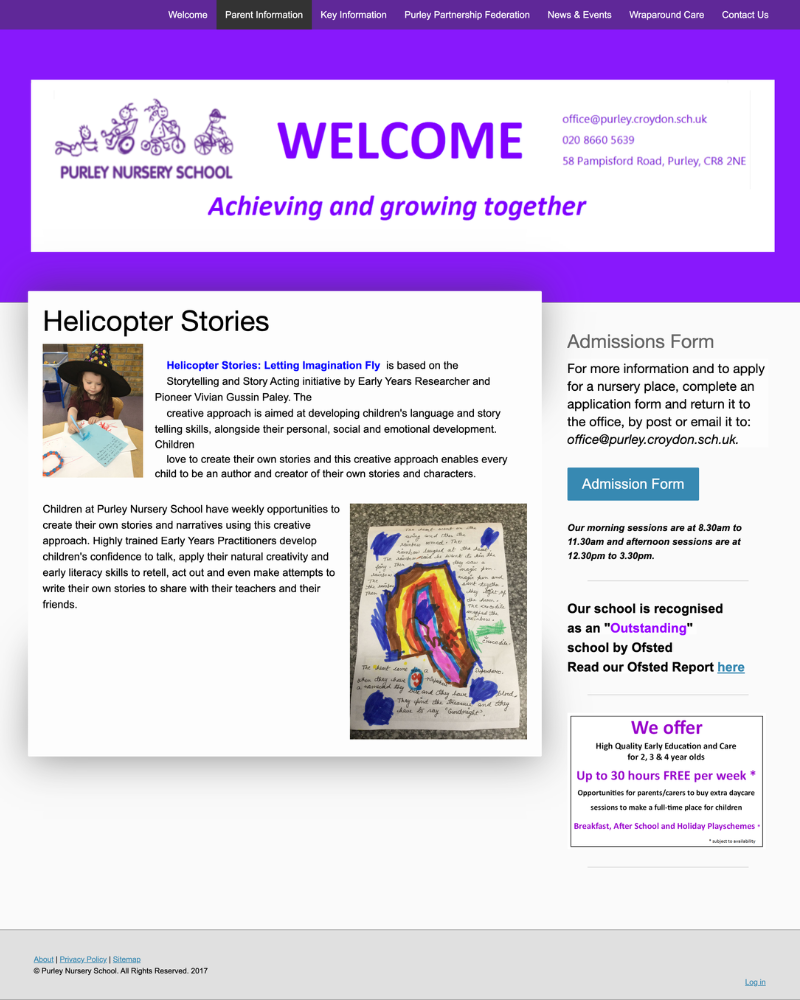 Website before