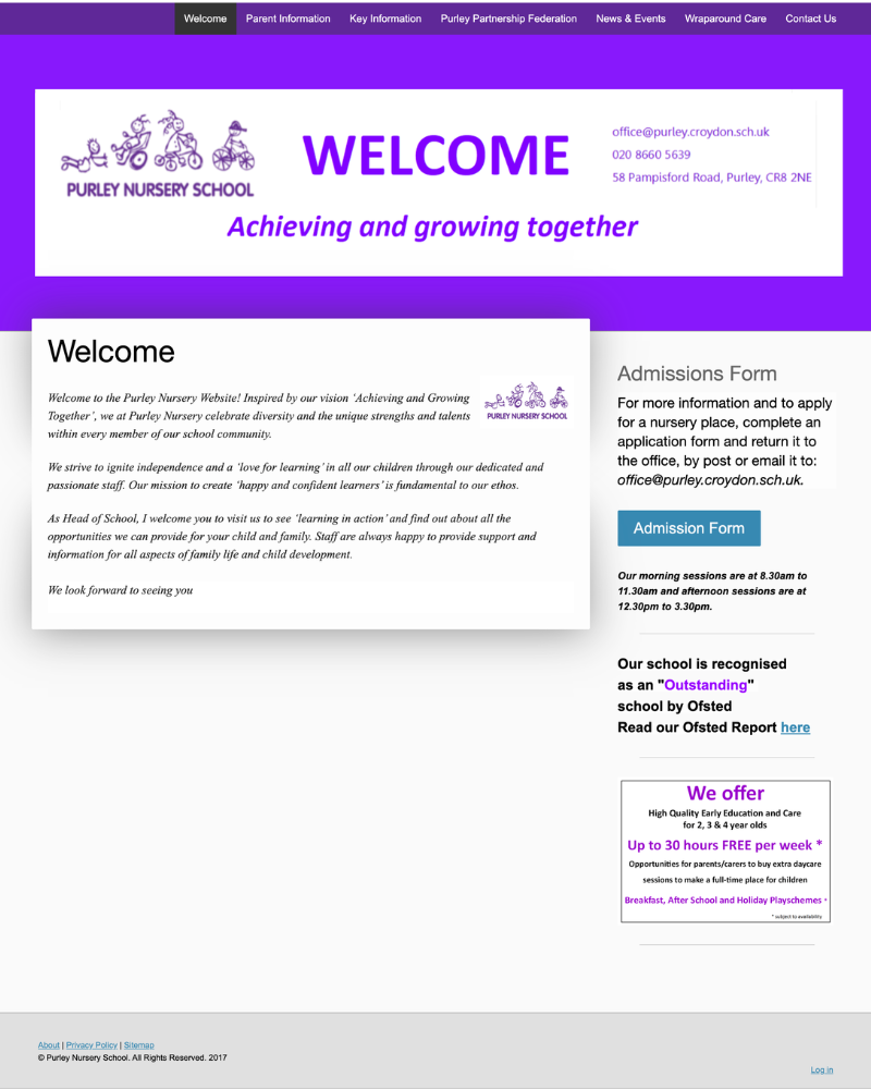 Website before