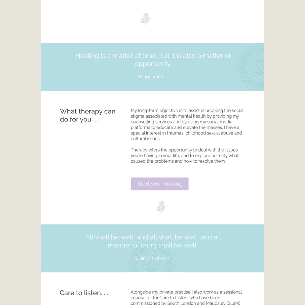 Website before